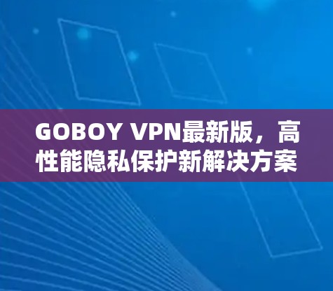GOBOY VPN最新版,高性能隐私保护新解决方案